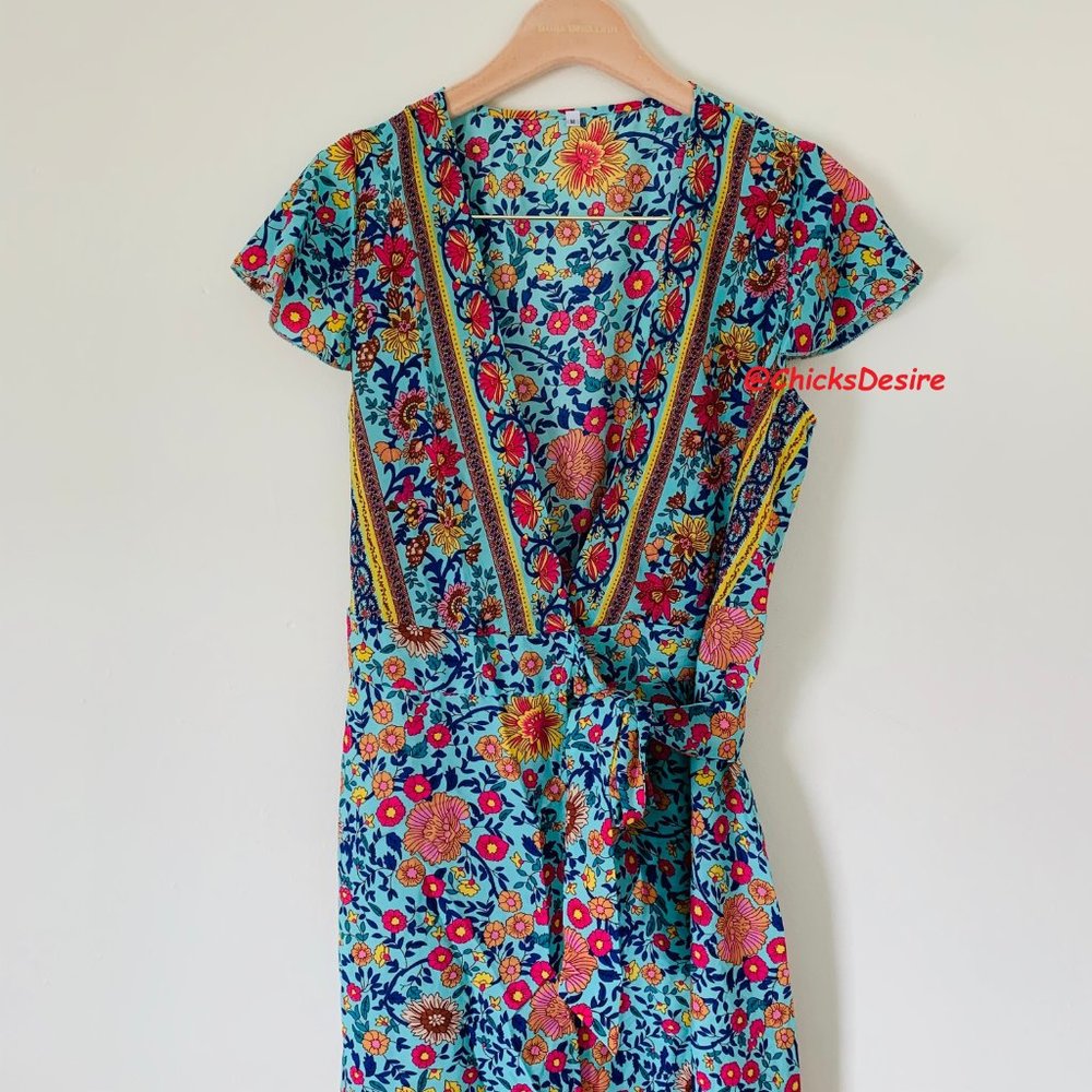 2021 Hot Pick - Boho V-neck Maxi Printed Dress - Picture 6 of 15